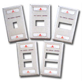 Siemon MX-FP-S-01-SS-L Single Gang Stainless Steel Faceplate for MAX Modules with Labels & Label Holder